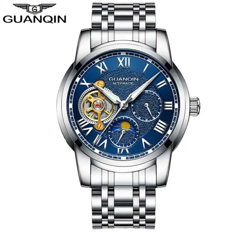 Relogio Masculino GUANQIN 2018 автоматические механические бренд класса люкс Tourbillon стиль