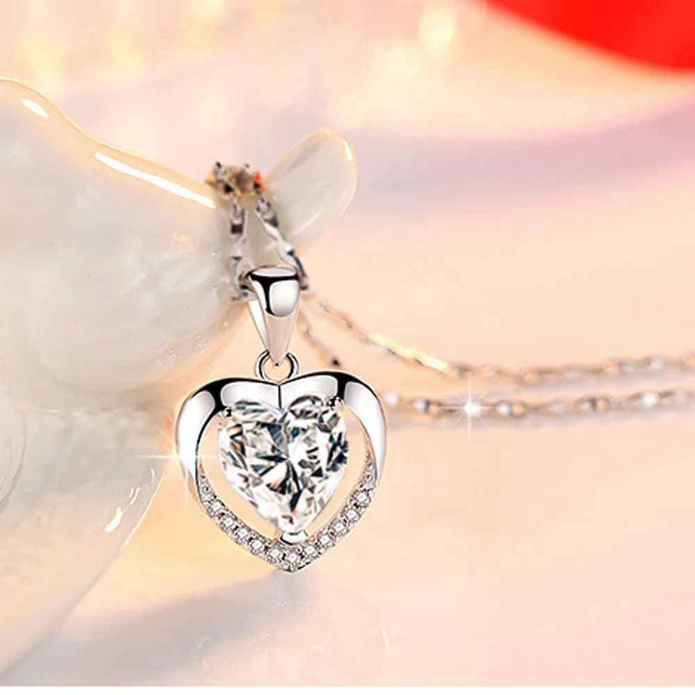 Love heart shaped Подвеска с синим кристаллом аксессуары для изготовления украшений