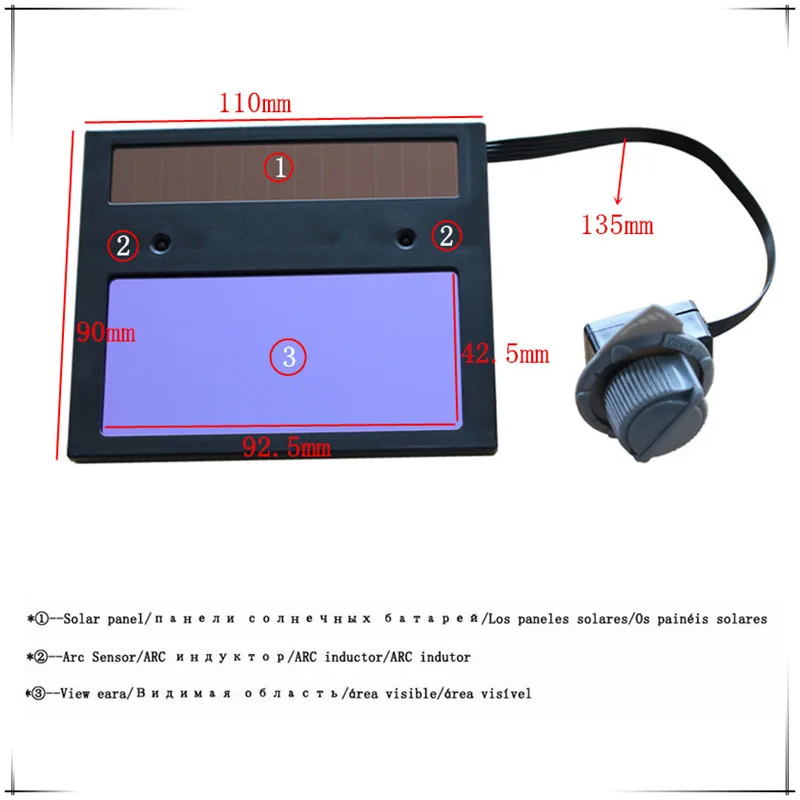 Авто Затемнение маски сварочный шлем LI Батарея солнечной фильтр LY600A Бесплатная