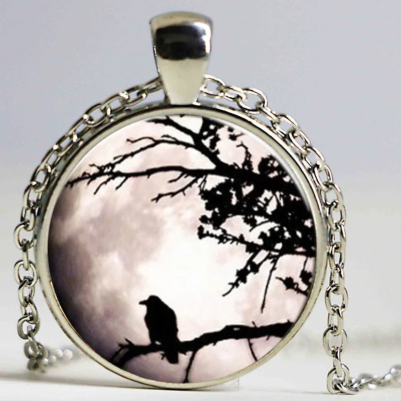 Новейший 7 видов стилей модный черный ворон фото стеклянный купол художественный