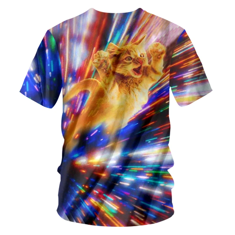 Футболка OGKB мужская с 3D-принтом звездного неба рубашка круглым вырезом в стиле