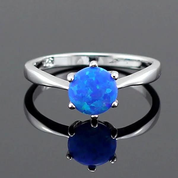 Haимис Синий огненный опал женский коготь Inay модное Ювелирное кольцо Размер 6 7 8 9 10