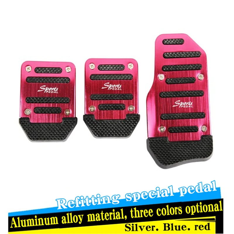 

3Pcs Universal AT MT Aluminium Alloy Refitting special throttle brake pedal