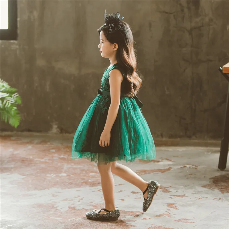 Girls Dresses 2018 New Summer Tutu Dress Kids Elegant Beautiful Mesh Lace Flower Big Ball Gown Vestido GDR392 | Детская одежда и