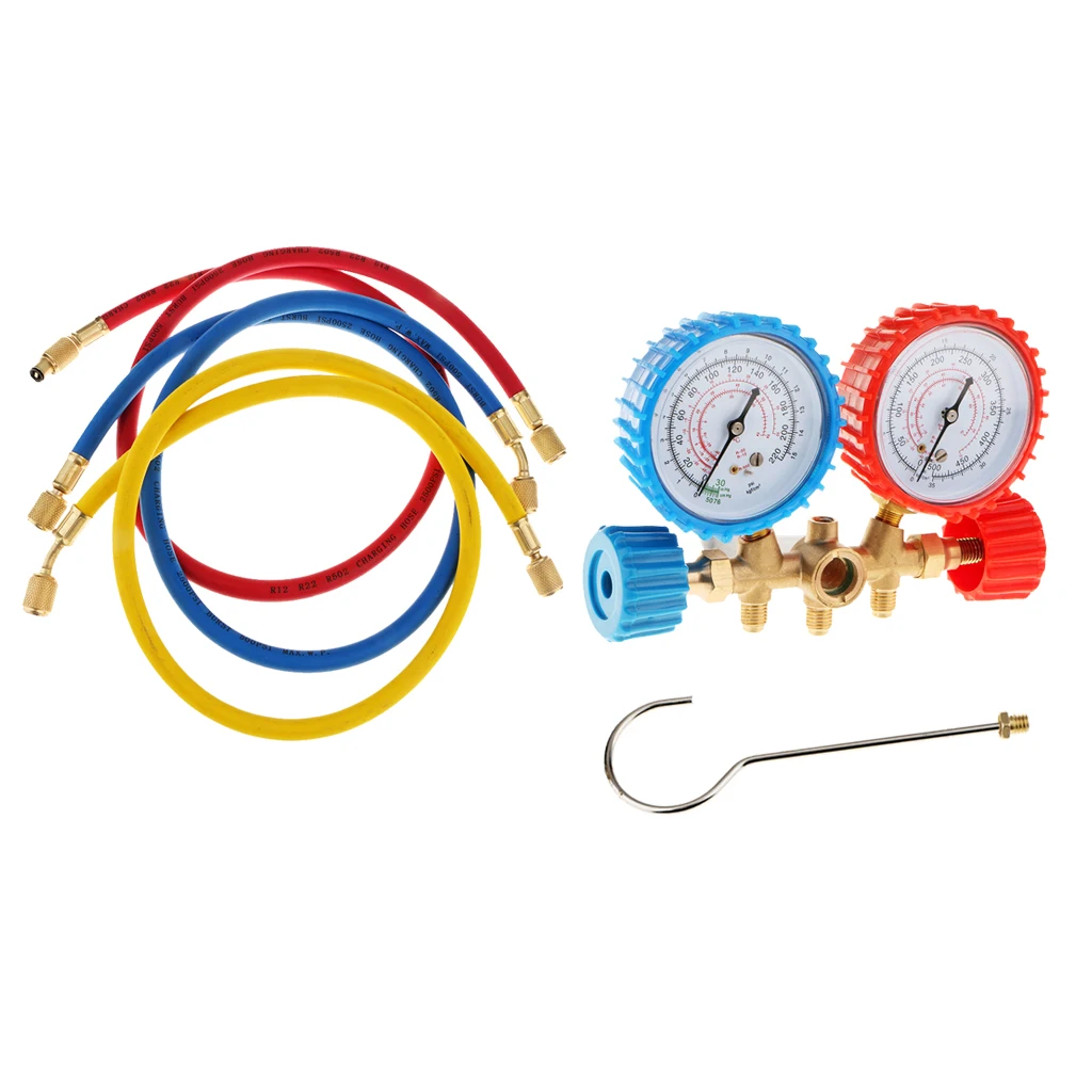 R134A HVAC A/C Комплект для охлаждения переменного тока манометр комплект