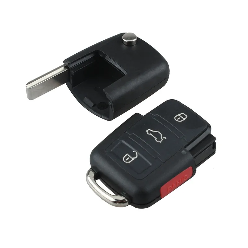 Новый складной чехол для автомобильного ключа с 3 + 1 кнопками Volkswagen VW Golf 4 5 6 Passat B5 B6