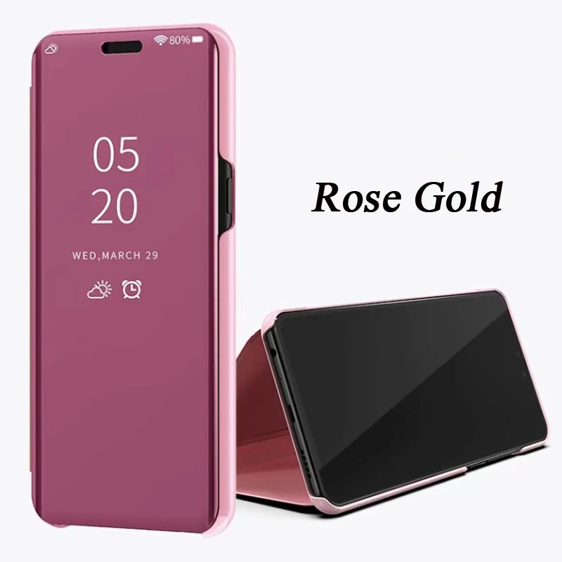 Rose Gold Чехол-книжка Red mi K20 для Xiao mi Red mi K20 Pro Чехол s Smart mi rror прозрачный кожаный чехол для Xiaomi mi 9T Pro Чехол Funda - Цвет: Rose Gold
