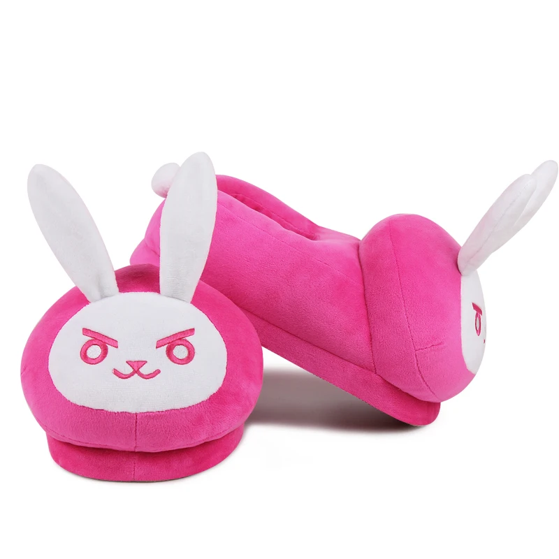 Симпатичные домашние тапочки Kawaii Anime OW D.va Bunny теплые мягкие ботинки плюшевые