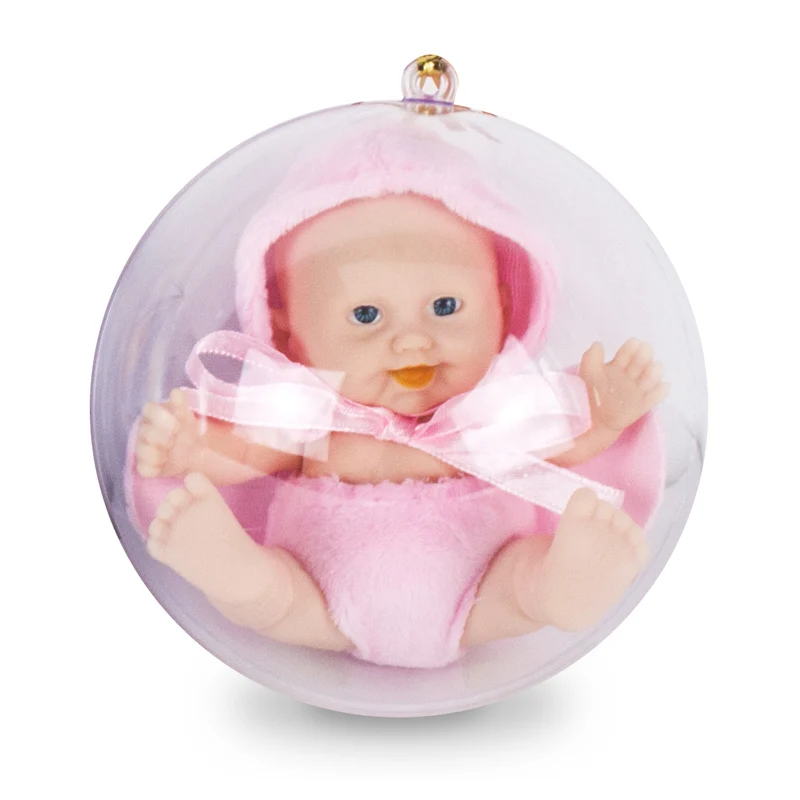 1PCS Спящий ребенок реборн Bebe кукла мяч защитная оболочка прекрасный ручной работы реалистичные детские куклы для девочек и мальчиков силиконовая принцесса игрушка для детей - Цвет: 1PCS
