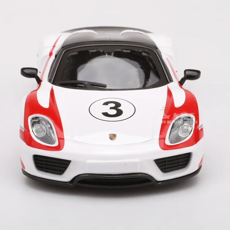 Модель супер игрушечного автомобиля 1:24 из металла для Porscheed 918 weissach с управлением