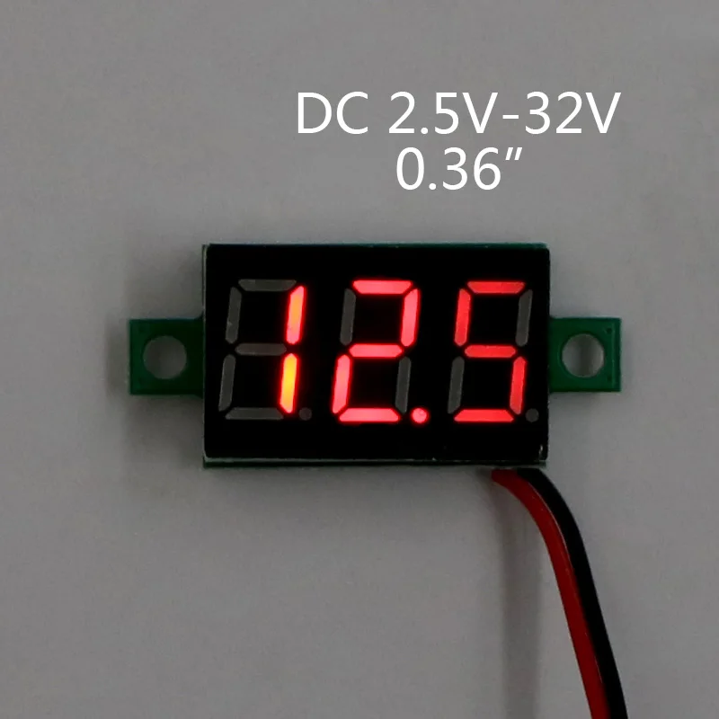 Red Красный светодиодный Дисплей Мини цифровой 4,5 v-30 v вольтметр тестер Напряжение Панель метр Вольтметр для электромобиля или мотоцикла автомобиля синий зеленый Лидер продаж - Цвет: Red