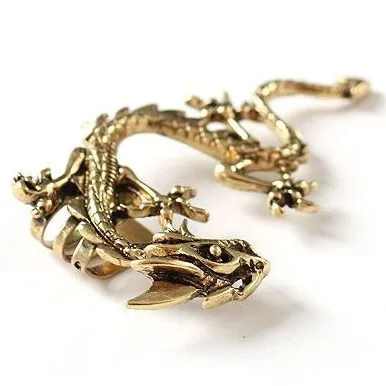 2014 Популярные готические винтажные мужские серьги каффы с драконом в стиле панк