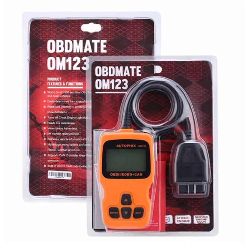 Новый автомобиль сканер универсальный AUTOPHIX OM123/OM121 OBD OBD2 EOBD может Диагностика