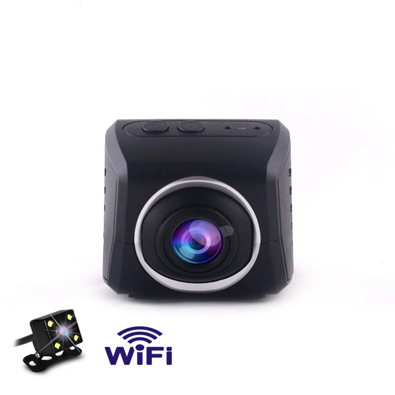 WIFI HD Автомобильный видеорегистратор две камеры двойной объектив видео рекордер