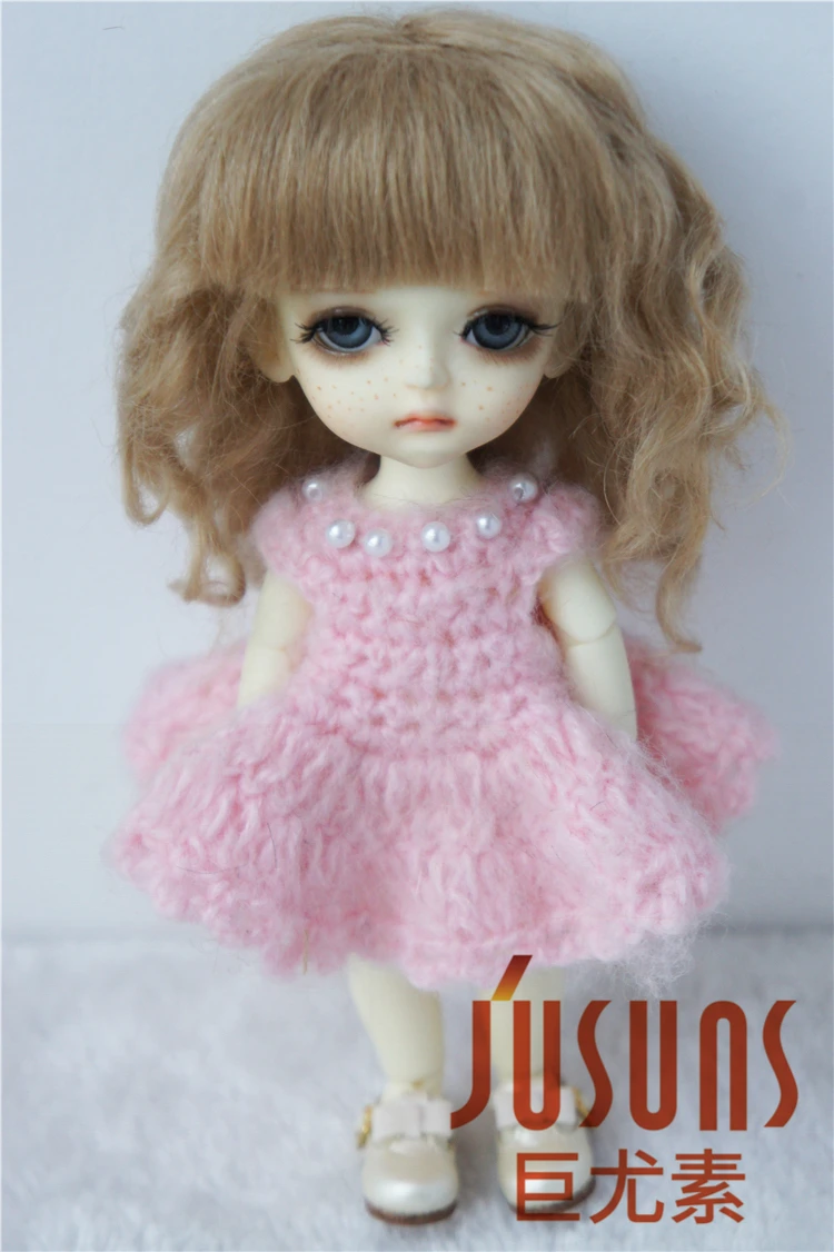 JD012 1/8 1/12 BJD милый мохеровый парик костюм для размера 3 4 дюйма 5inch5 6 дюймов модные