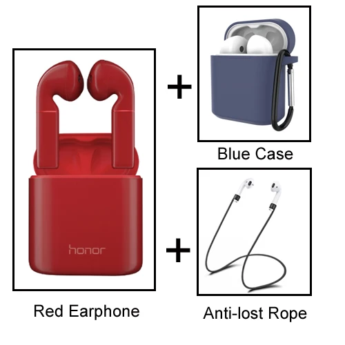 Red add case rope Huawei Honor Flypods Pro Беспроводные Наушники Hi-Fi HI-RES беспроводной аудио водонепроницаемый IP54 контроль беспроводного заряда Bluetooth 5,0 - Цвет: Red add case rope
