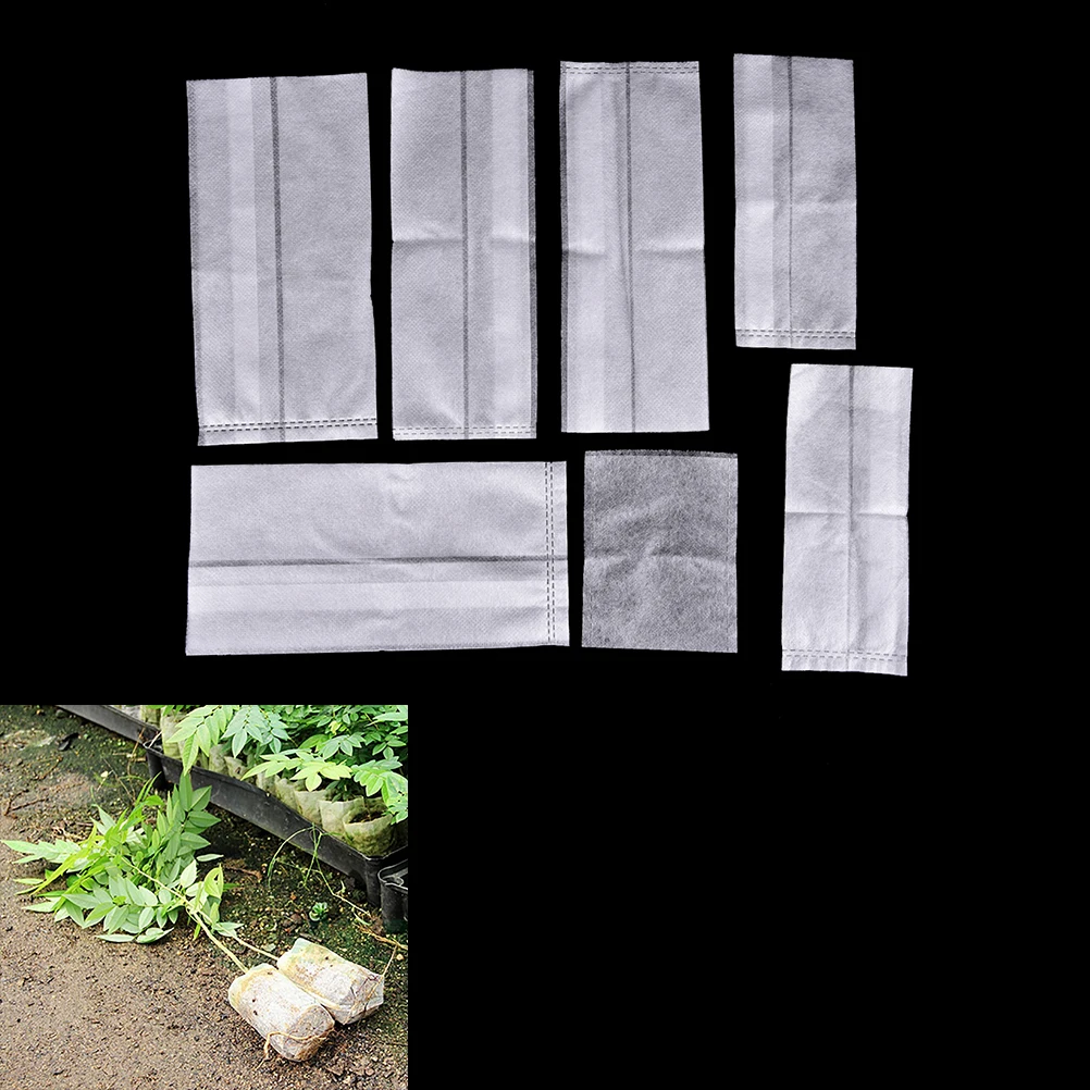 

100 Pcs Full All Size Biodegradable Plant-Fiber Nursery Pots Seedling-Raising Bags Environmental Protection Non-woven Grow Bag