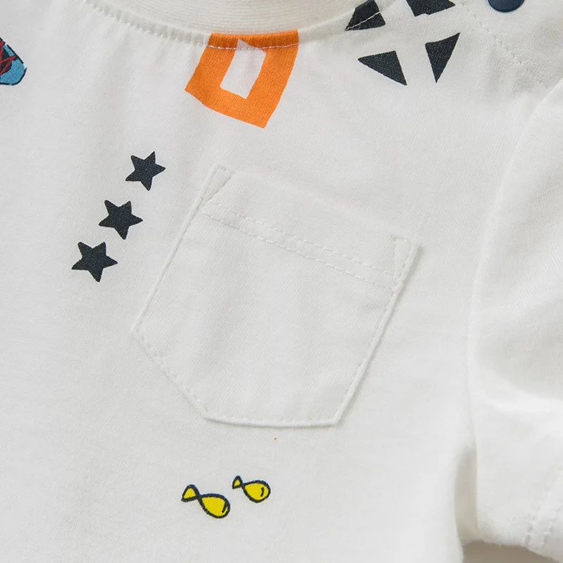 DB10467 dave bella summer baby boys fashion clothing sets casual short sleeve suits children beige clothes | Детская одежда и