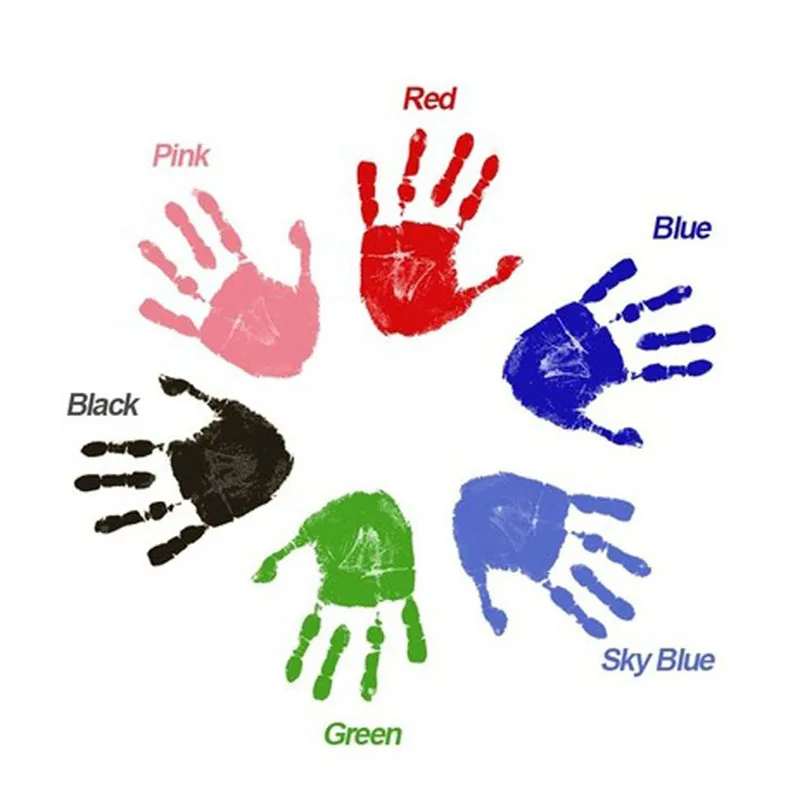 

Baby Care Non-Toxic Baby Handprint Footprint Imprint Kit Baby Souvenirs Casting Newborn Footprint Ink Pad Infant Clay Toy Gifts