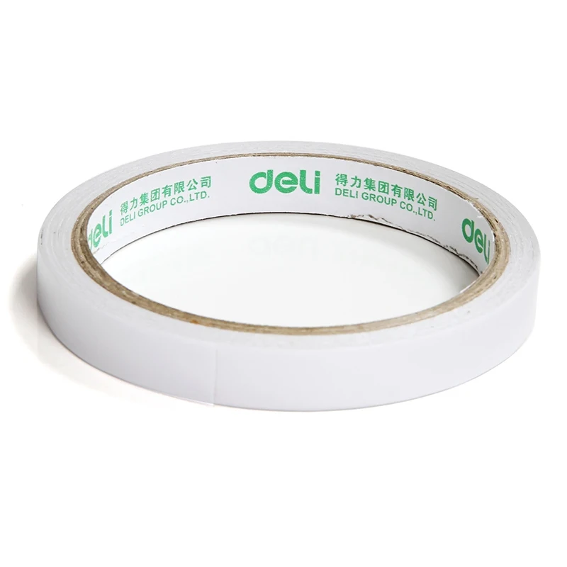 Deli 24 шт. Двусторонняя лента сильная липкая 12mmx10y белая хлопковая бумага легко