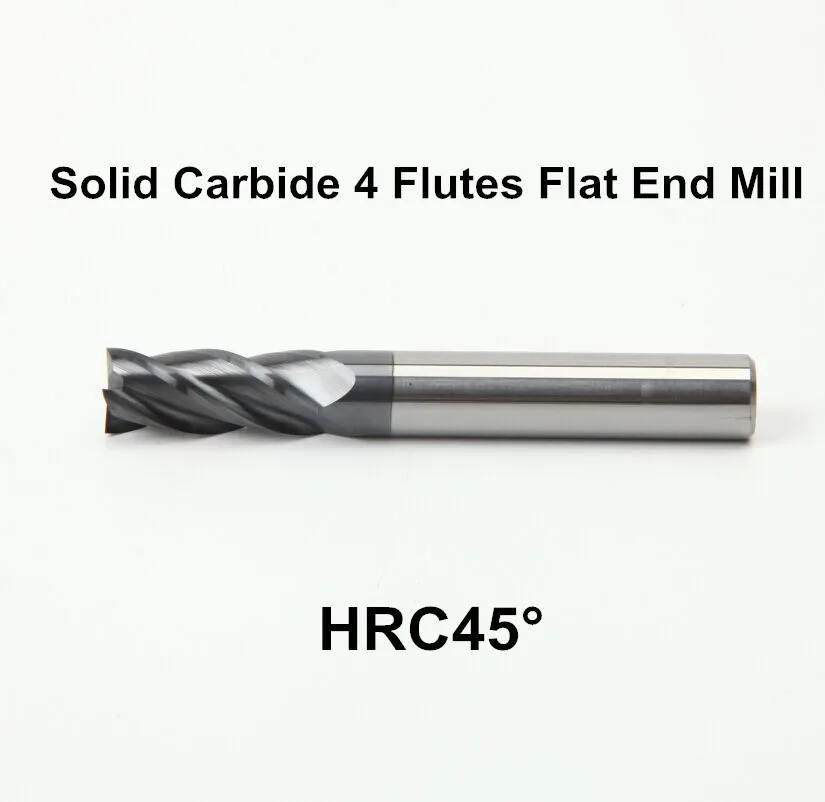 

JF D3x8xD4x50x4T Твердосплавные 4 флейты концевые фрезы 50HRC TiAlN с покрытием фрезы плоские
