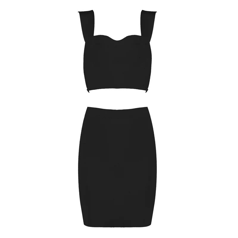 INDRESSME сексуальный женский бандажный комплект из 2 предметов короткий Топ без