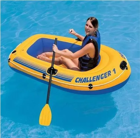 Подлинный каяк INTEX68365 на 1 человек Надувная гребная лодка для рыбалки утолщенная