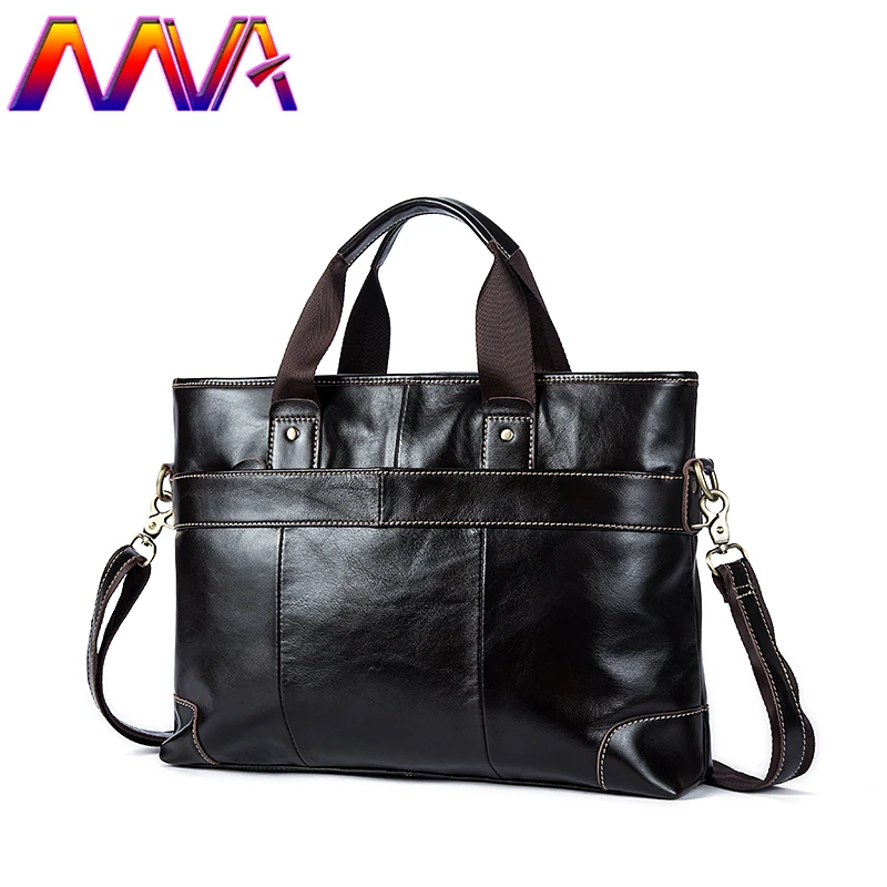 Бесплатная доставка черный новый мужской портфель из натуральной кожи с коровой