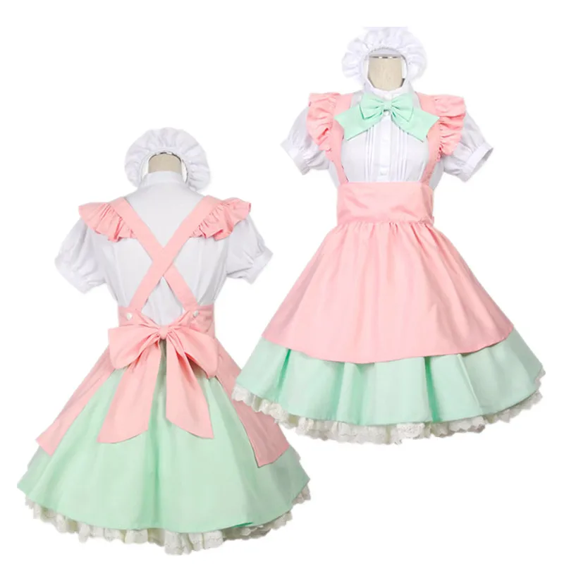 Аниме В Стиле Лолита Форма Алиса в стране чудес Косплэй костюм|lolita maid|fancy dressalice in