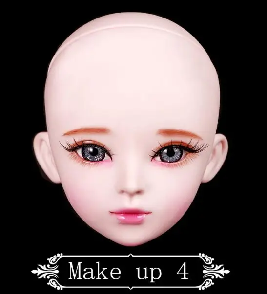 Makeup head 4 1/3 BJD кукла 56 см Женская пластиковая шарнирная Подвижная кукла, 20190102 - Цвет: Makeup head 4