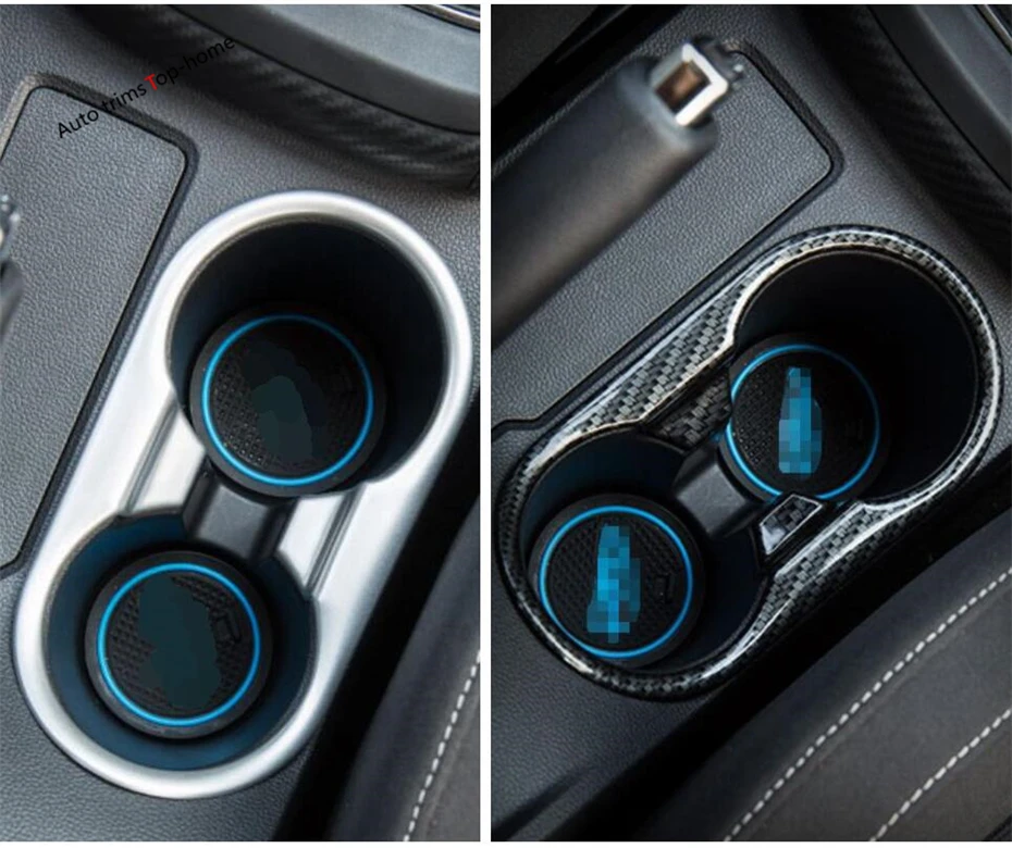 Matte / Carbon Fiber Interior Fit For MG ZS 2018 2019 2020 2021 2022 Front Seat Water Cup Holder Cover Trim Accessories | Автомобили и
