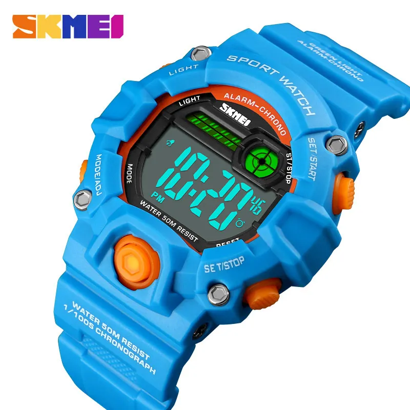 SKMEI новый мультфильм дети цифровые модные часы 50 м водостойкий пластиковый