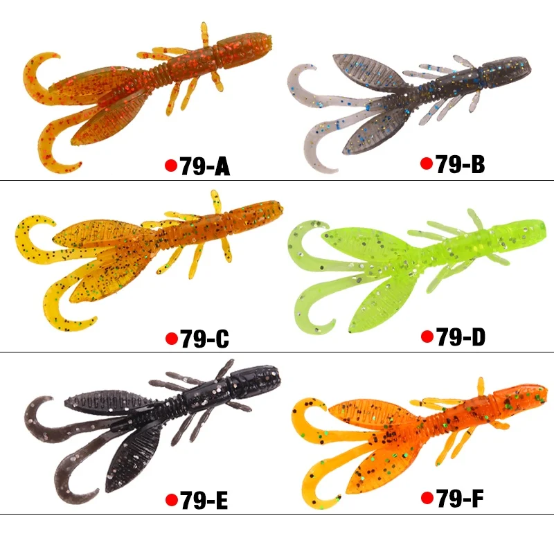 SEAPESCA 12 шт./лот мягкие приманки рыболовные 55 мм 1 4 г для рыбалки воблеры креветка