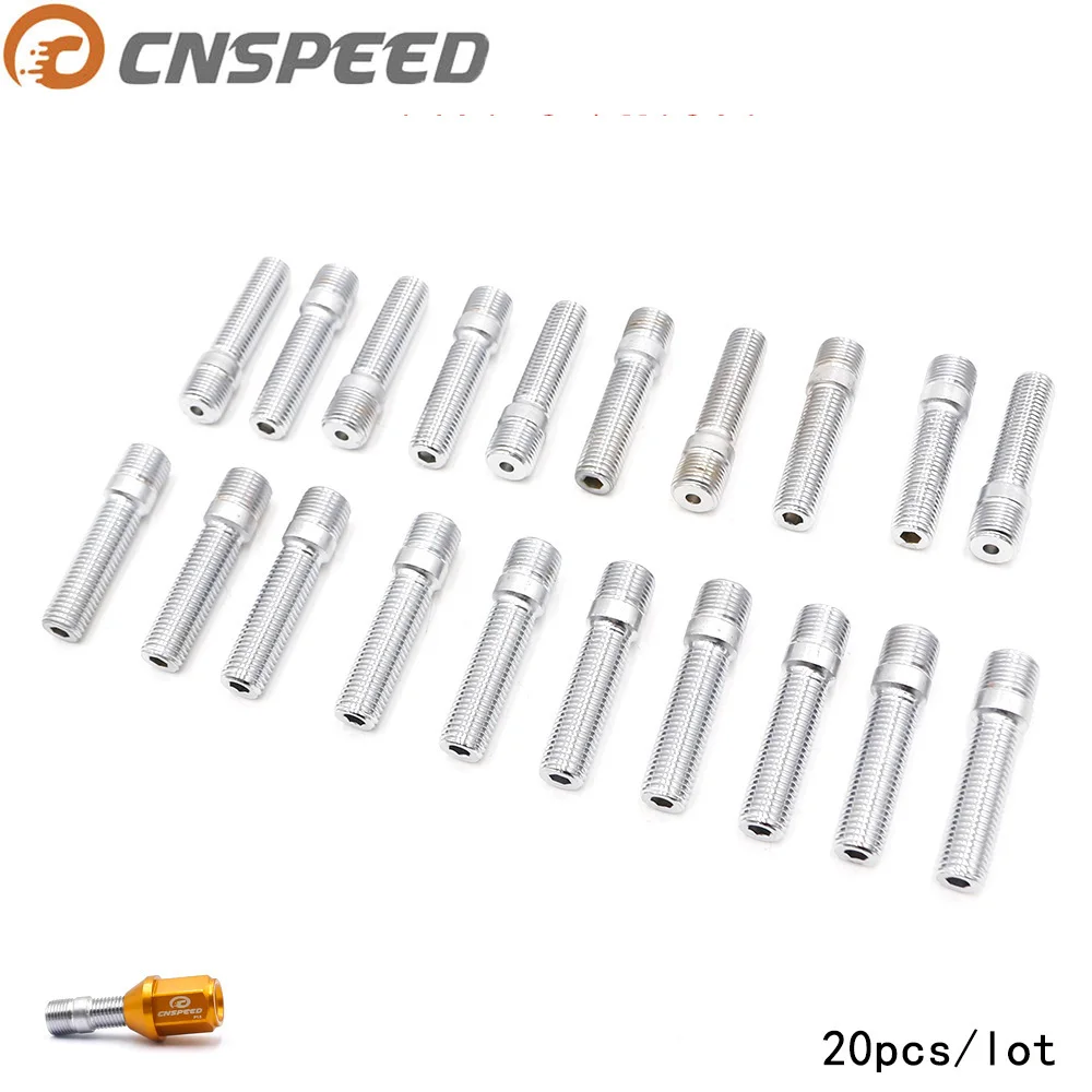 CNSPEED 58 мм 20 шт. гоночный автомобиль M14 * 1 25 до M12 5 колеса шпильки конверсии высокий
