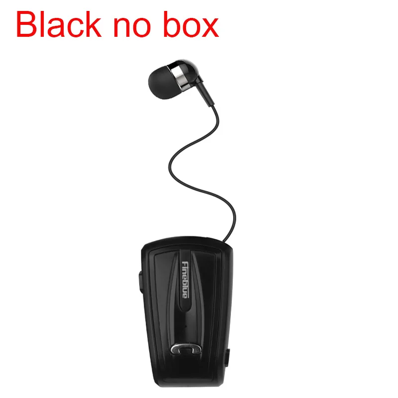 Black no box Fineblue F-V6 Bluetooth 4,0 мини наушники стерео Bluetooth Беспроводные наушники с зажимом для IOS Android телефон с шумоподавлением - Цвет: Black no box