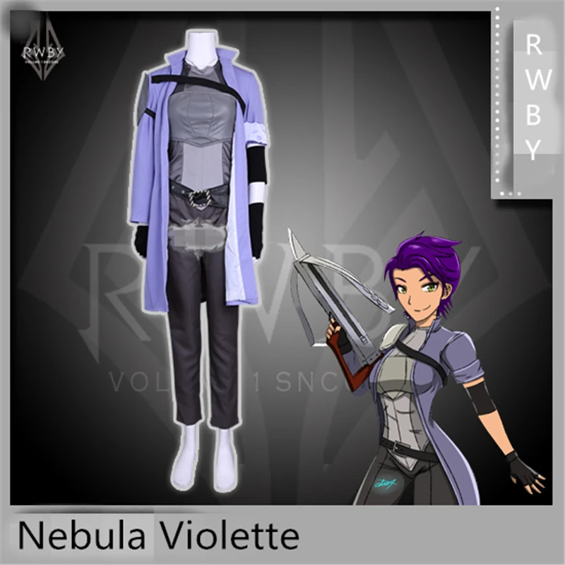 

Four Color Anime NDGO Nebula Violette Cosplay Costume Women Halloween Suits Costume Coat+Pants+Shirt+Gloves Custom Size