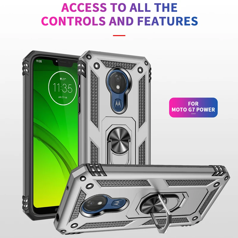 Роскошный чехол для телефона Motolola MOTO G7 Power с магнитным кольцом-держателем