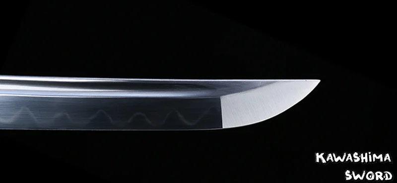 Genuine Kwashima Sword Brand Handmade Japanese Katana T10 Steel Sharp For Battle Wood Sheath Black Painted With Ring Shape