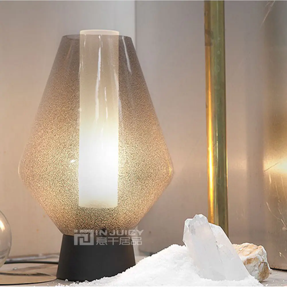 3 вида цветов Американский Сельский E14 LED стекло спальня Ресторан настольная