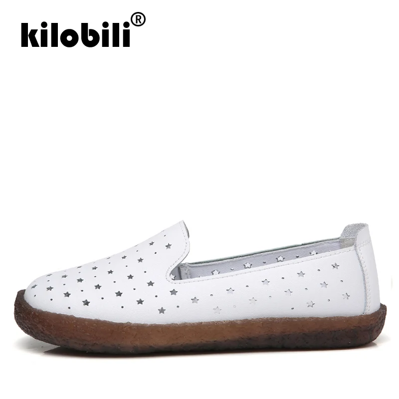 Kilobili/2019 г. летние женские туфли на плоской подошве балетки лоферы без застежки с