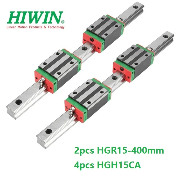 100% оригинальная линейная направляющая Hiwin HGR15 400 мм + 4 шт. HGH15CA или HGW15CA (HGW15CC)
