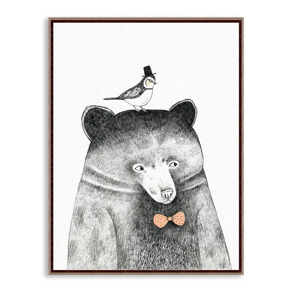 Nordic Animal Lion Bear Panda Canvas Art Prints Poster Hipster Painting Wall Picture For Kids Room Decor | Дом и сад