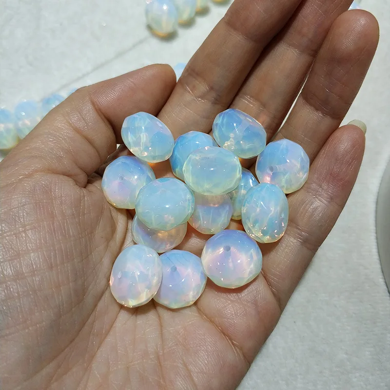 

JYX 2019 new Wholesale hydrophane DIY material 15*10mm Irregular diy Beads Loose special Gemstone Strand DIY Handmade 1bead