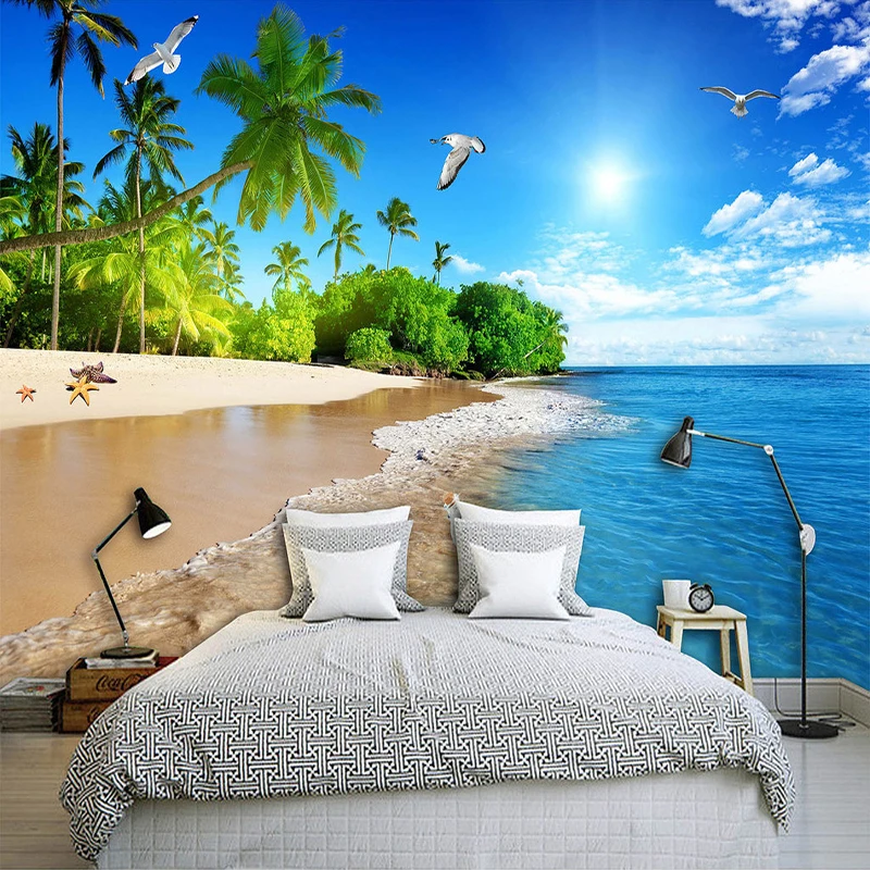 Пользовательские фото обои 3D Приморский Пейзаж Природа фотообои спальня