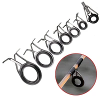 7pcs mixed size fishing top rings rod pole repair kit line guides eyes sets