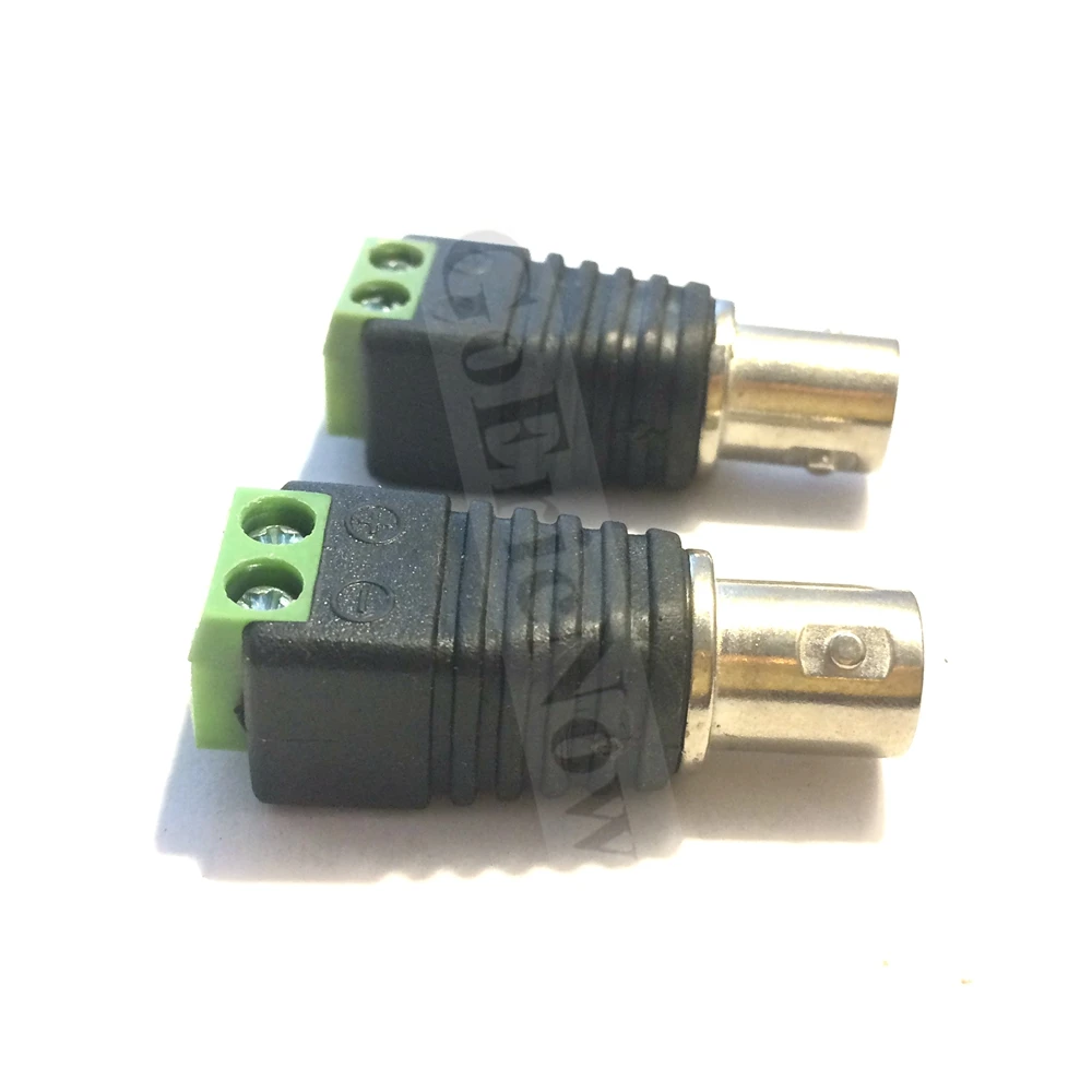 2 pcs RF Coaxial BNC Female to AV Screw Camera CCTV Video Balum Terminal Connector Plug | Connectors