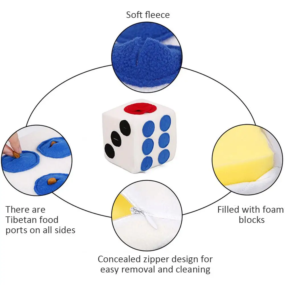 Плюшевые большие игрушки для собак цветные игральные кубики в форме