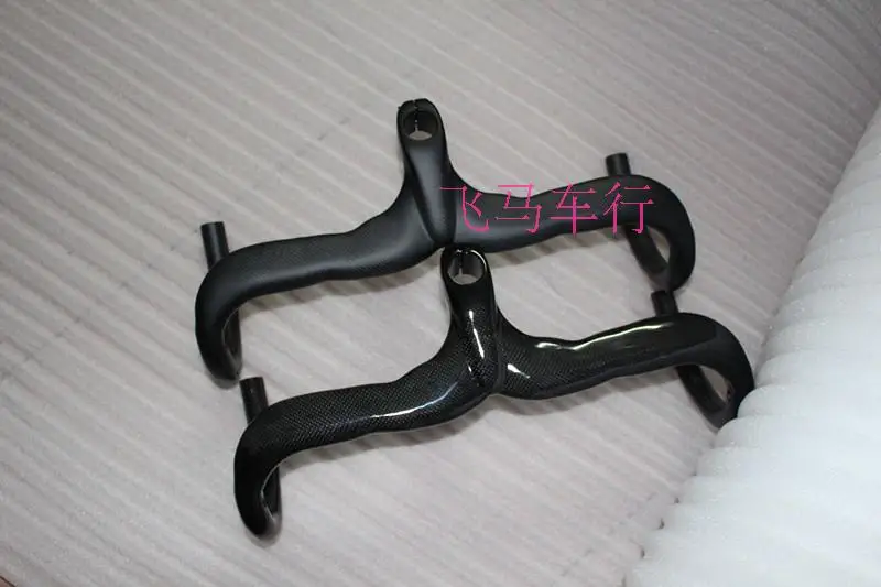

NO brand logo Road Bicycle Integrated Handlebar with stem Carbon Road bike Handlebar Bike Parts 28.6mm