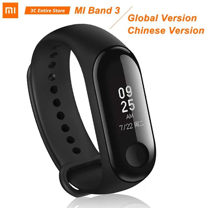 Оригинальный Глобальный смарт браслет Xiaomi Mi Band 3 Band3 0 78 &quotOLED мгновенное сообщение