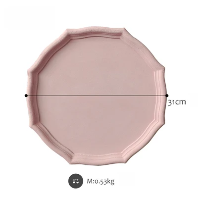 Pink SWEETGO поднос с сушеными фруктами Morandi цвет ручной работы десерт поднос торт украшение стола Макияж ювелирные изделия кольцо поднос - Цвет: Pink